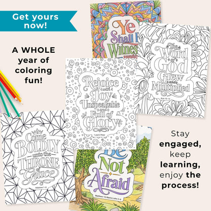 Come Follow Me 2027 Coloring Pages New Testament Scripture Study Sheets 52 Weekly Printable Pages Complete Year Coverage Family Scripture Study Activity Kids Teens Youth Adults Multi Age Design Sunday School Teaching Resource Seminary