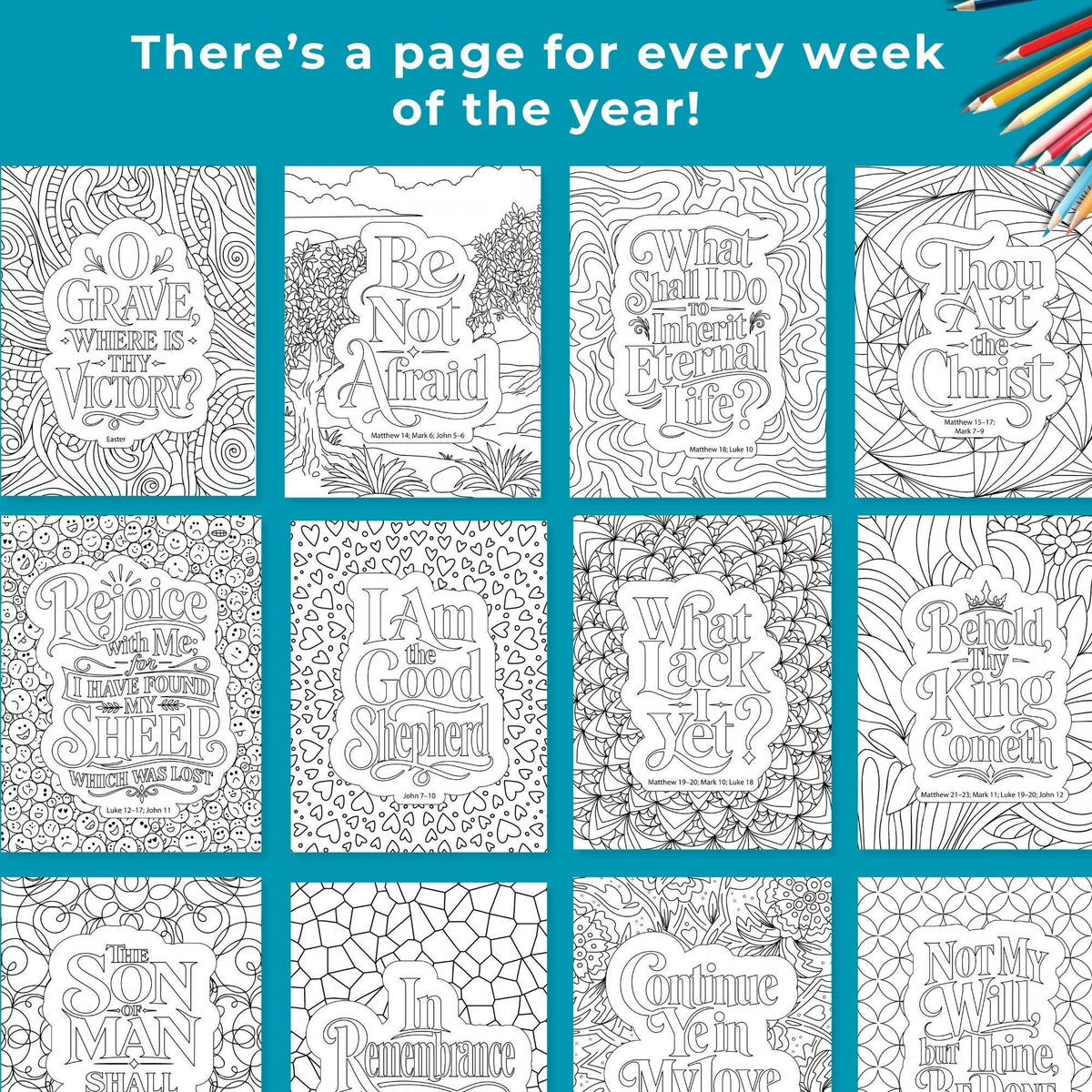 Printable Church Activity Sheets Come Follow Me 2027 New Testament Coloring Pages LDS Relief Society Resources Digital Download Scripture Study Materials Sunday School Weekly Lesson Aids Adult Devotional Gift Ideas Family Worship Activities