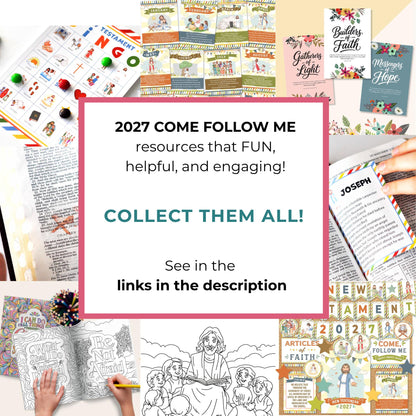 Collage of coordinated 2027 Come Follow Me teaching and scripture study resources, including New Testament materials