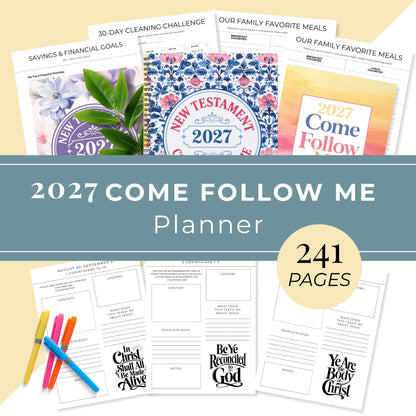 2027 Come Follow Me planner, family scripture study