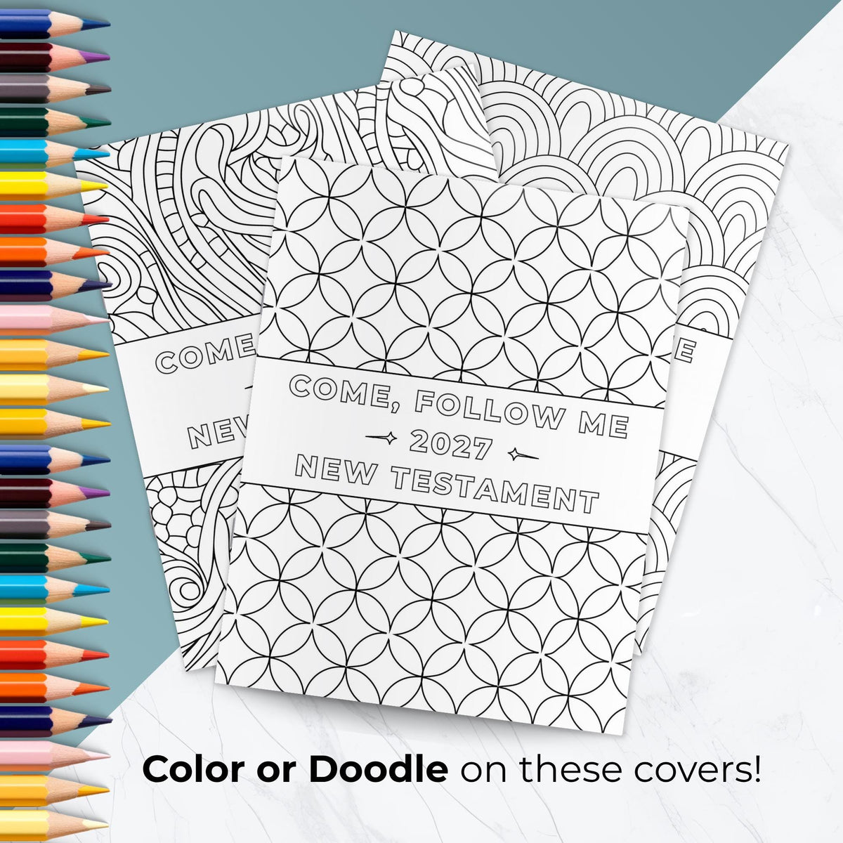 Four printable pages for each 2027 Come Follow Me lesson, with scripture context, reflection questions and study notes