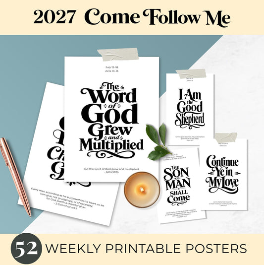 Preview of 2027 Come Follow Me weekly scripture posters