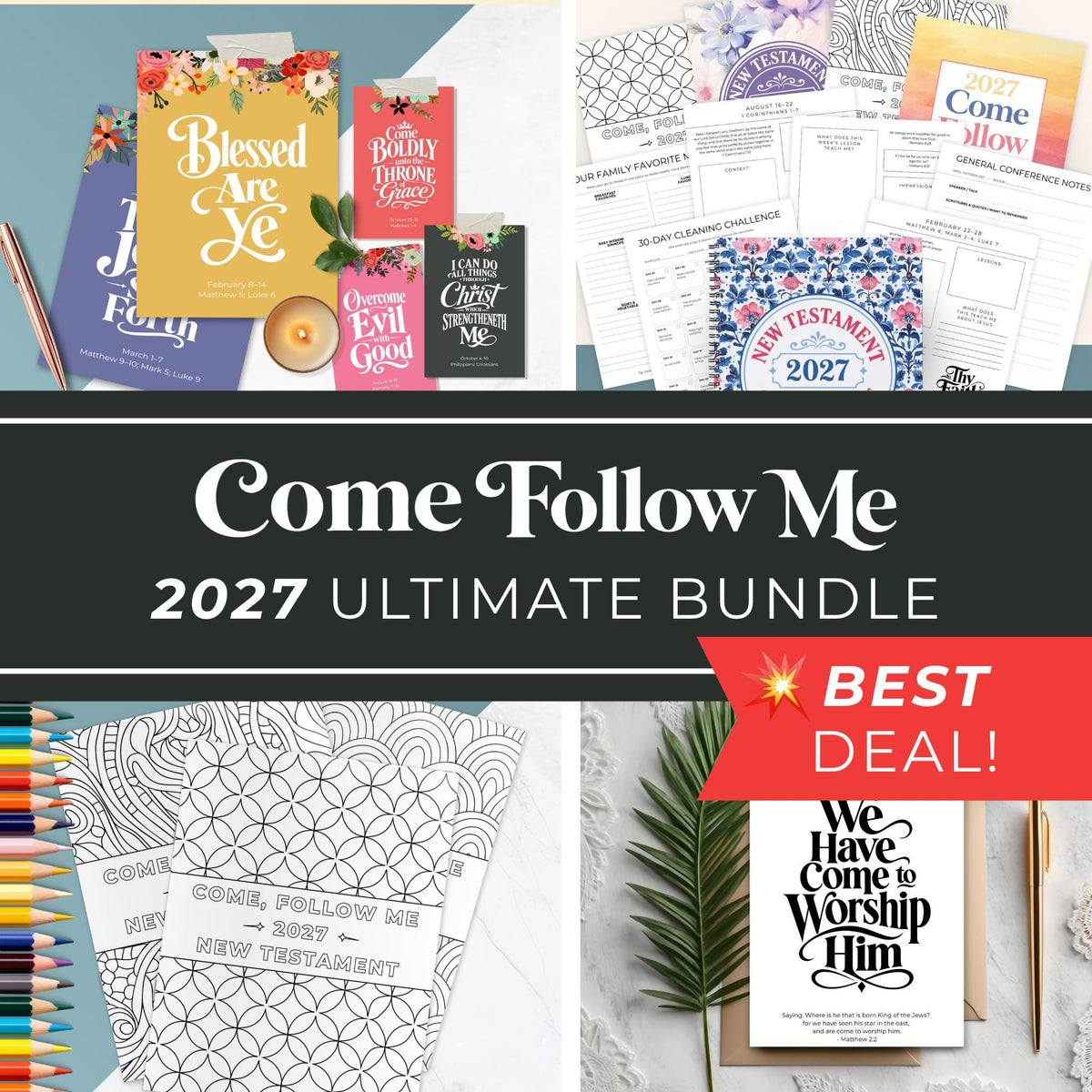 2027 Come Follow Me reading bookmark, New Testament schedule