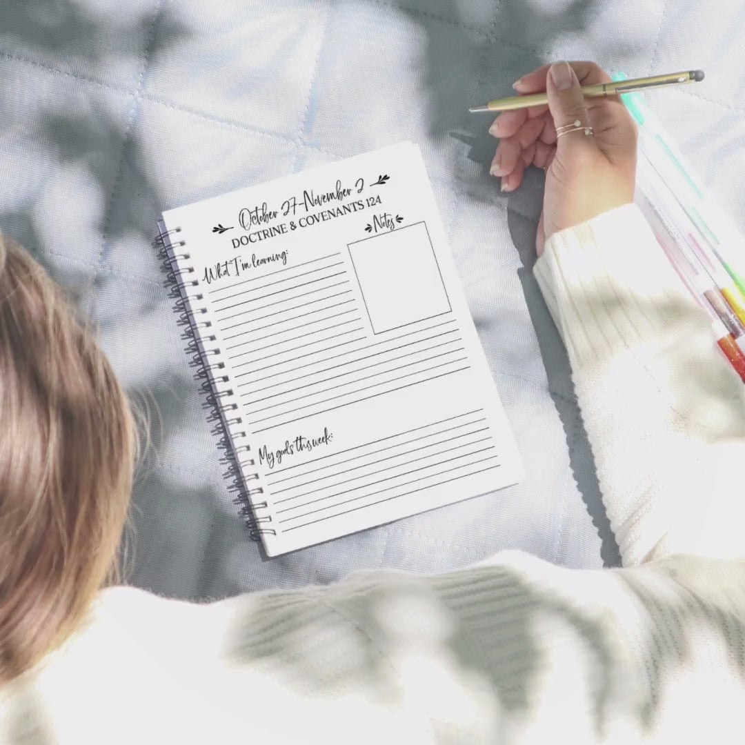 2025 Come Follow Me Journal - LDS Scripture Study - Printable Journal for Women - Doctrine and Covenants - Digital Download