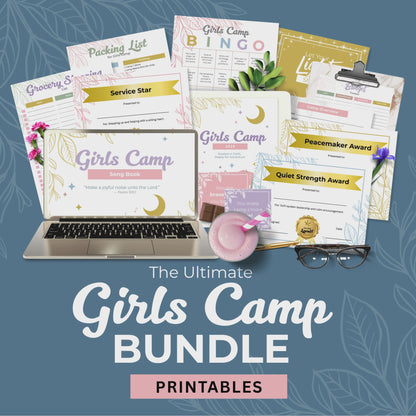 LDS Girls Camp Printable Bundle – Complete Planning Kit with Journal & Songbook