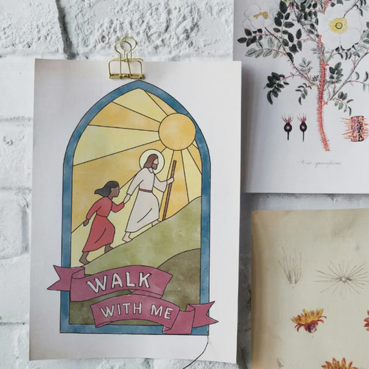 Walk With Me Coloring Template: 2026 LDS Young Women Craft (PDF)