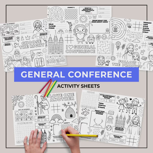 General Conference Activity Sheets – LDS Kids Coloring Printables (PDF Download)