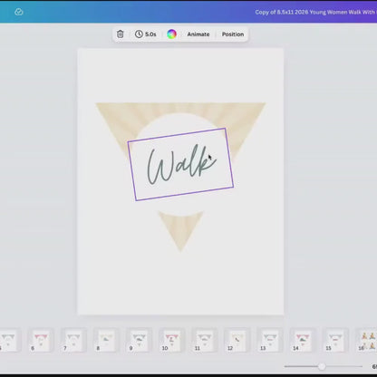 2026 LDS Young Women Walk With Me Printable | English + Editable Canva Template for Any Language | YW Theme Digital Download