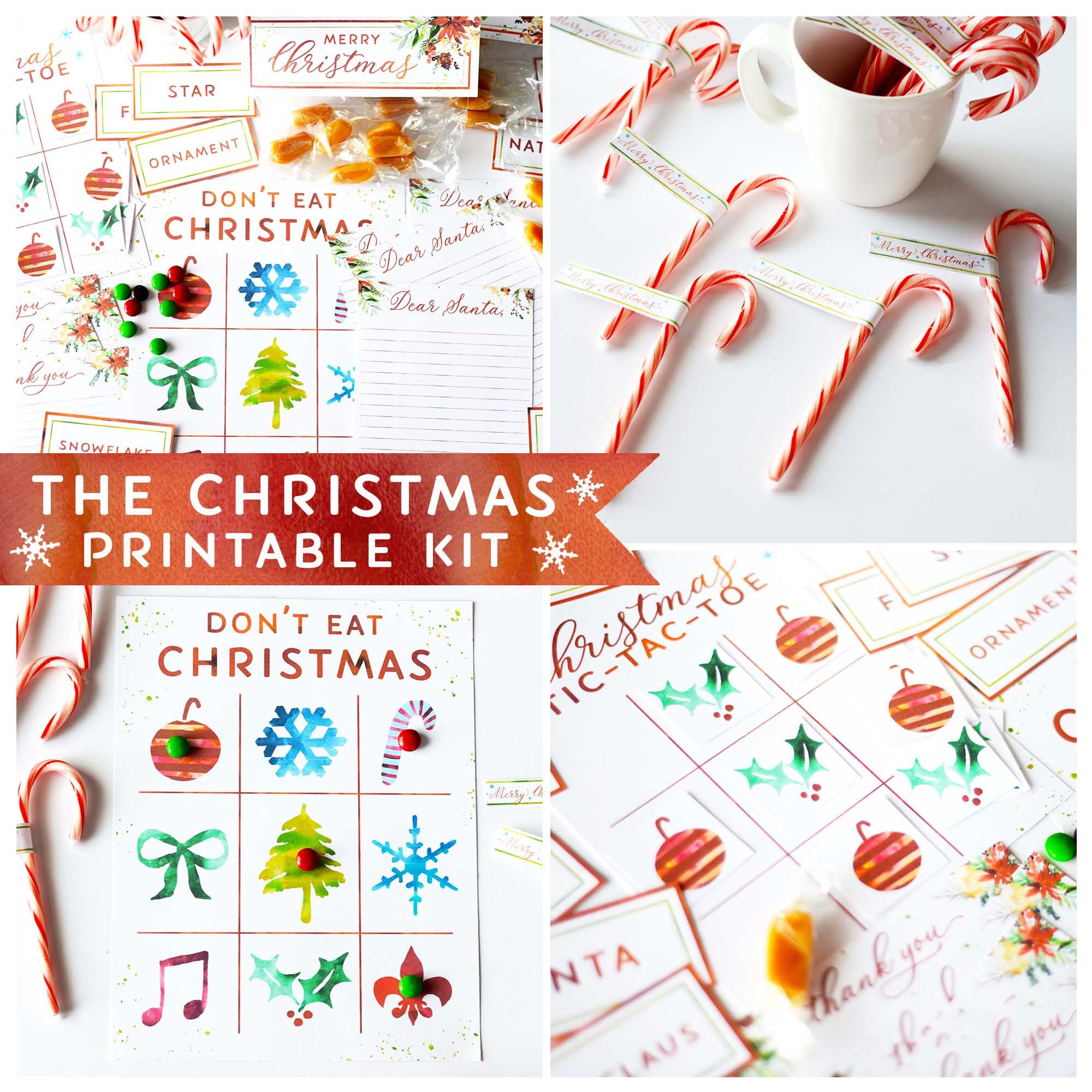 FREE Printable Christmas Coffee Cups Stickers for Planner