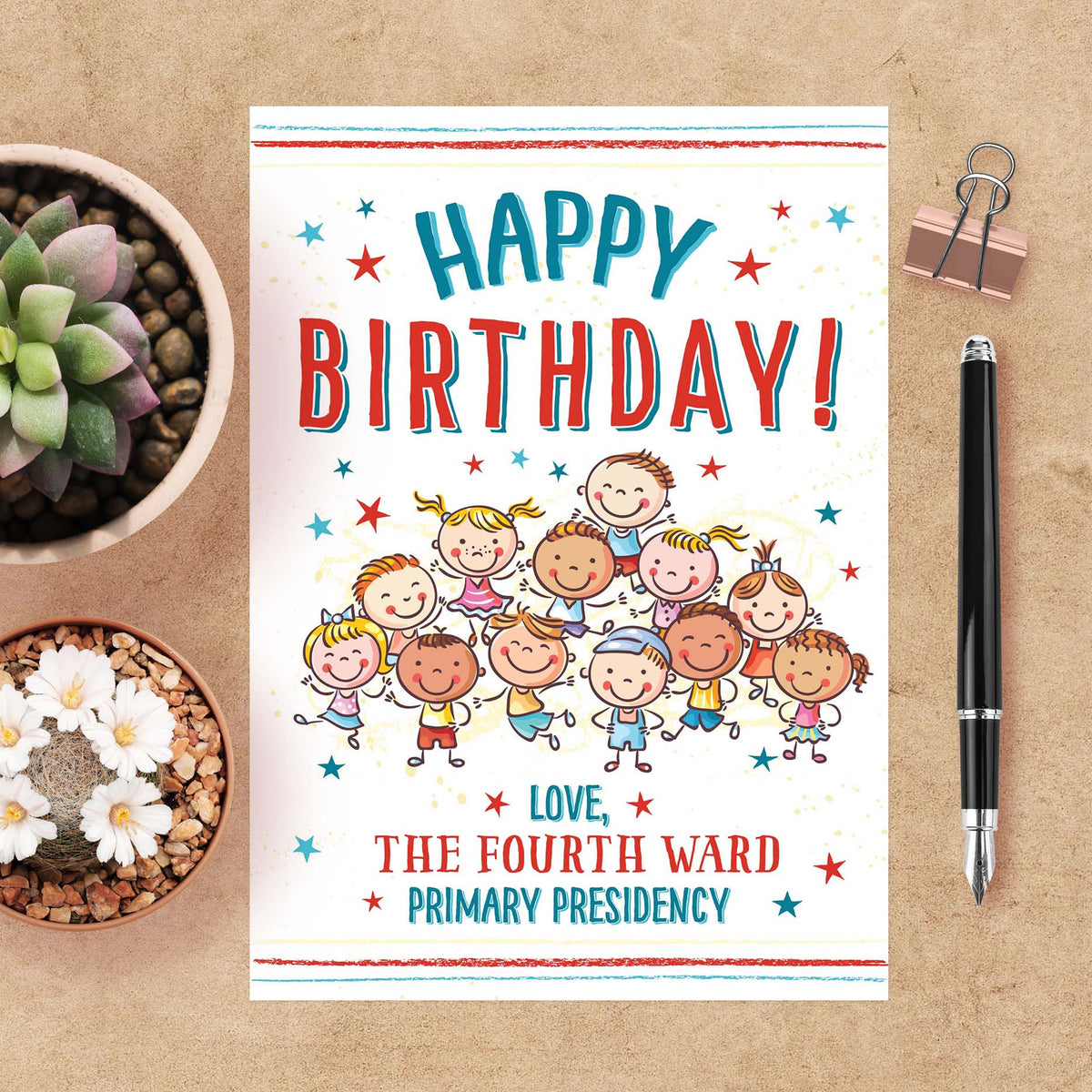 LDS Primary Custom Birthday Card | LDS Primary Card – Ministering ...