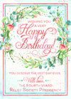 Relief Society Custom Birthday Card | LDS Relief Society Wreath Custom Card