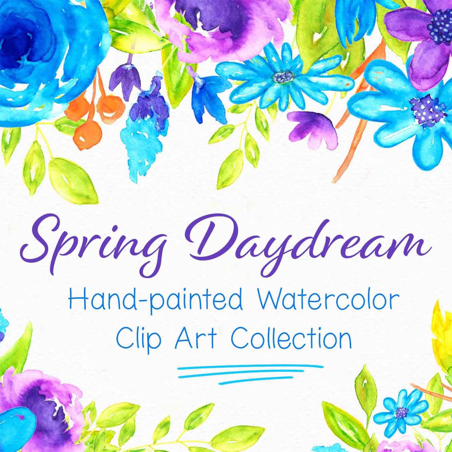 Spring Daydream Floral Design Clip Art