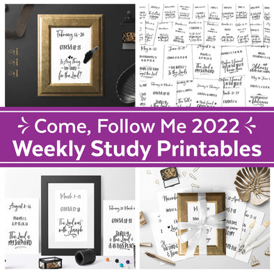 Come Follow Me 2022 Weekly Study Printables for Old Testament