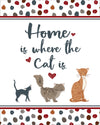Home Is Where the Cat Is Printable Poster | Cat Art | Cat Lovers Printable | Instant Download