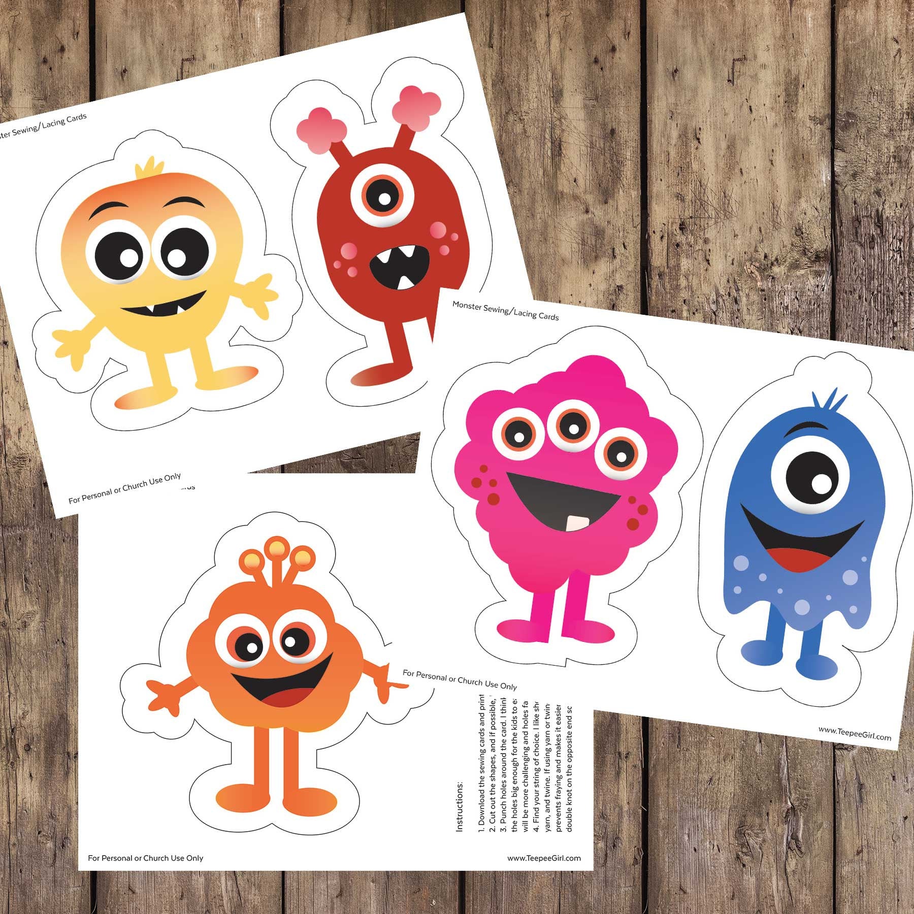 Free Printable Sewing Cards for Kids