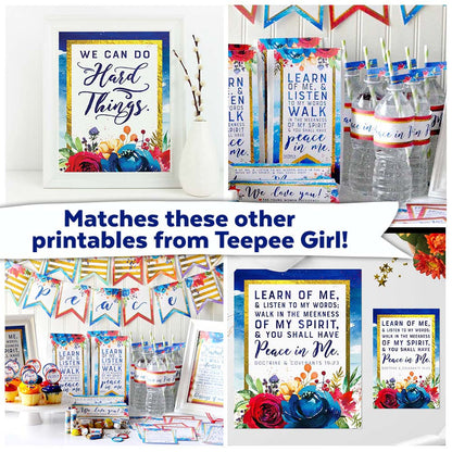 LDS Girls Camp Pillow Treat Tags | Young Women Tuck In Treats | YW Treat Tags