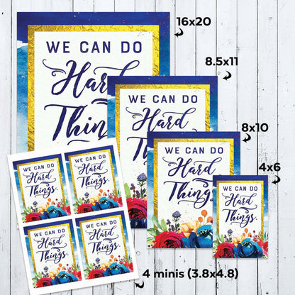 We Can Do Hard Things Inspirational Poster Printable | Mutual 2018 Young Women Printable | Instant Digital Download