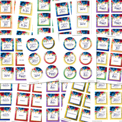 LDS Girls Camp Pillow Treat Tags | Young Women Tuck In Treats | YW Treat Tags