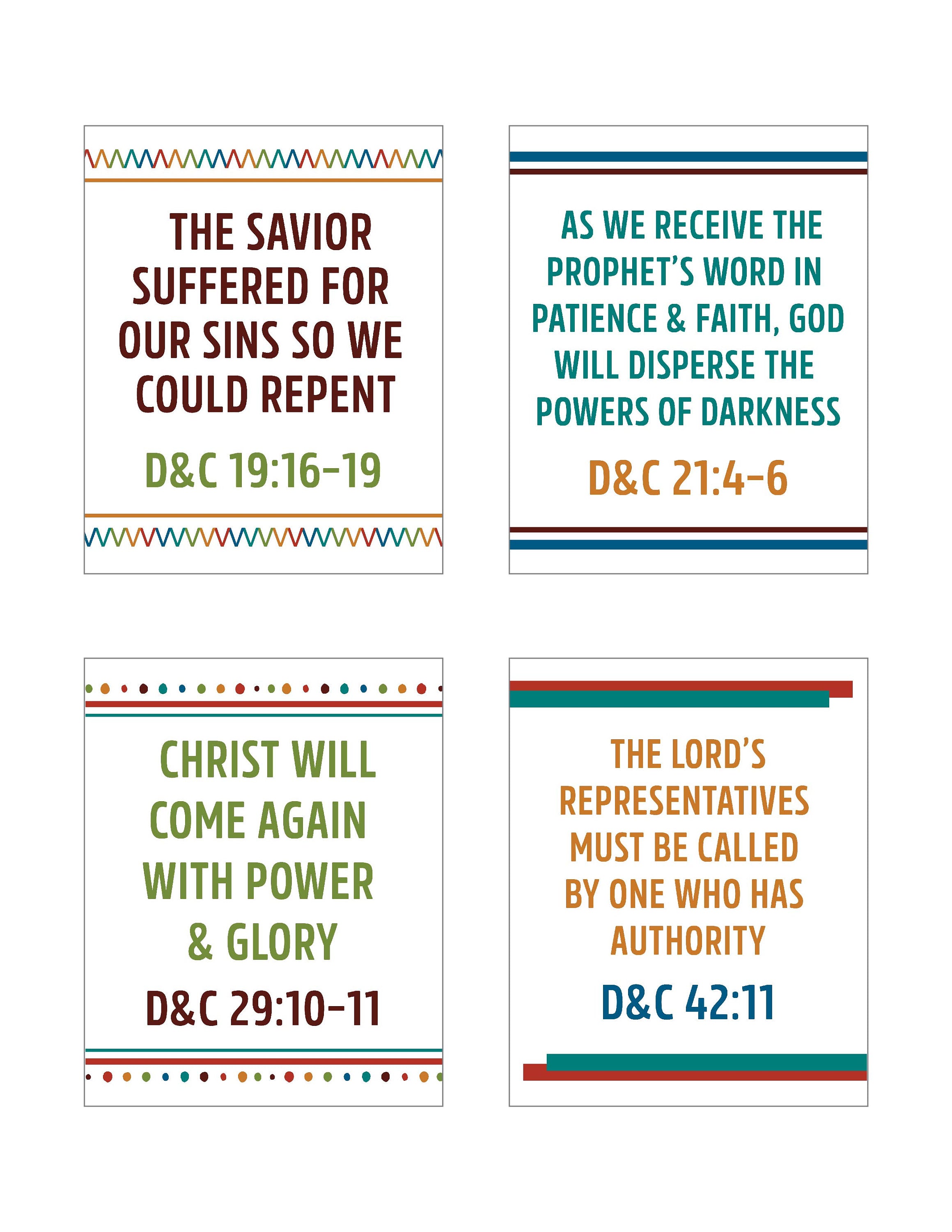 Doctrinal Mastery Posters for Doctrine & Covenants – Ministering Printables Doctrinal Mastery Posters for Doctrine & Covenants – Ministering Printables