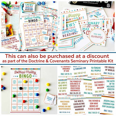 Doctrine &amp; Covenants LDS Seminary Candy Tags – Ministering Printables