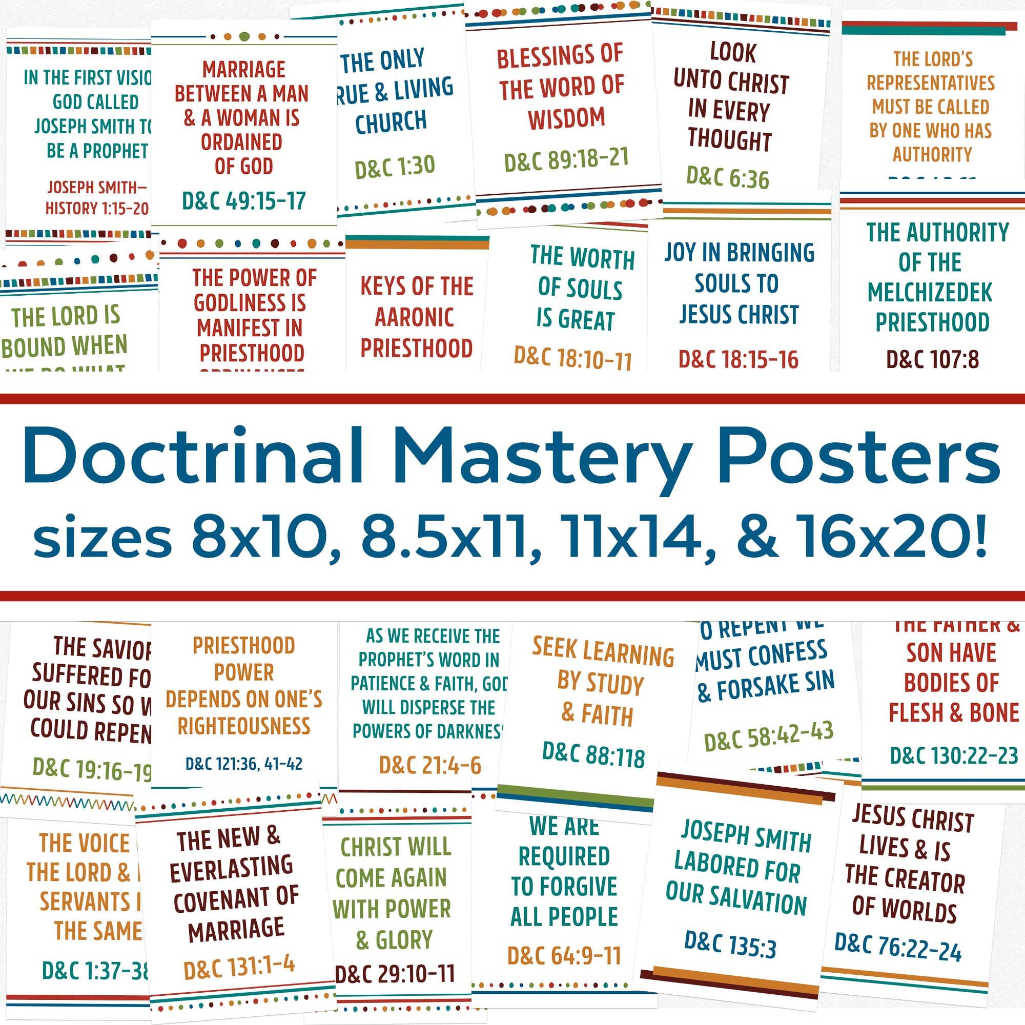 Doctrinal Mastery Posters for Doctrine & Covenants – Ministering Printables Doctrinal Mastery Posters for Doctrine & Covenants – Ministering Printables