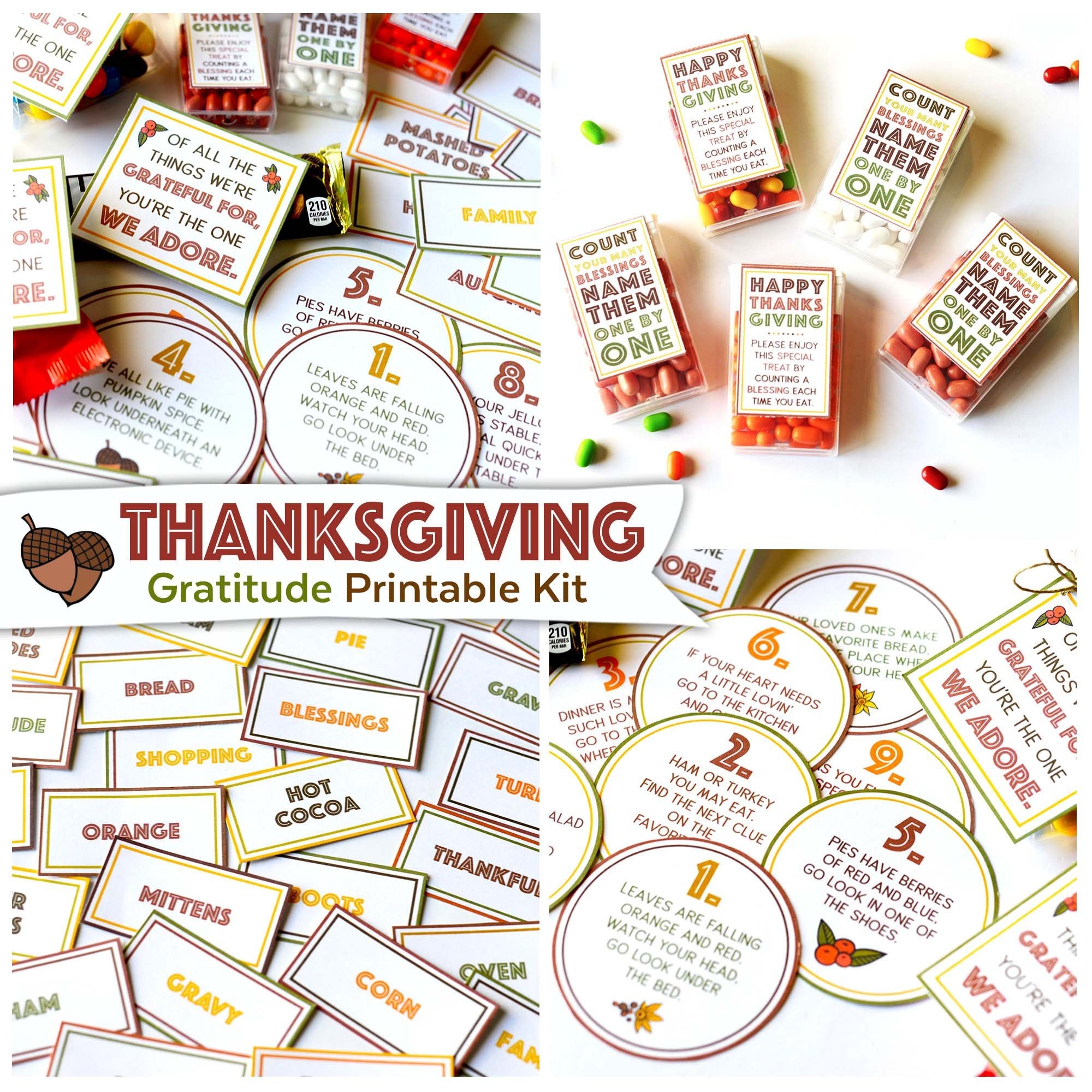 Holiday Calories Printable Christmas Treat Tags (Instant Download)