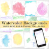 Watercolor Backgrounds | Pre-made Watercolor Templates