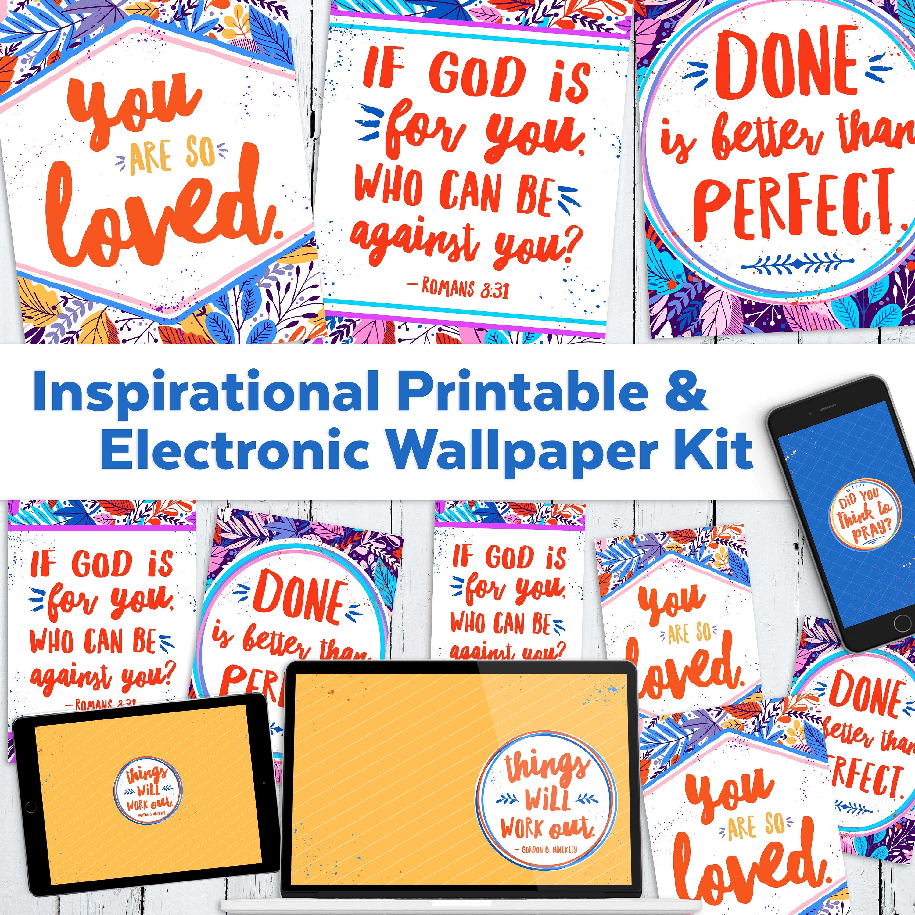 Inspirational Printable & Electronic Wallpaper Kit – Ministering
