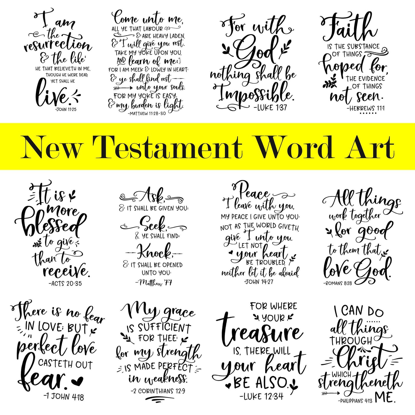 New Testament Word Art | PNG Bible Word Art