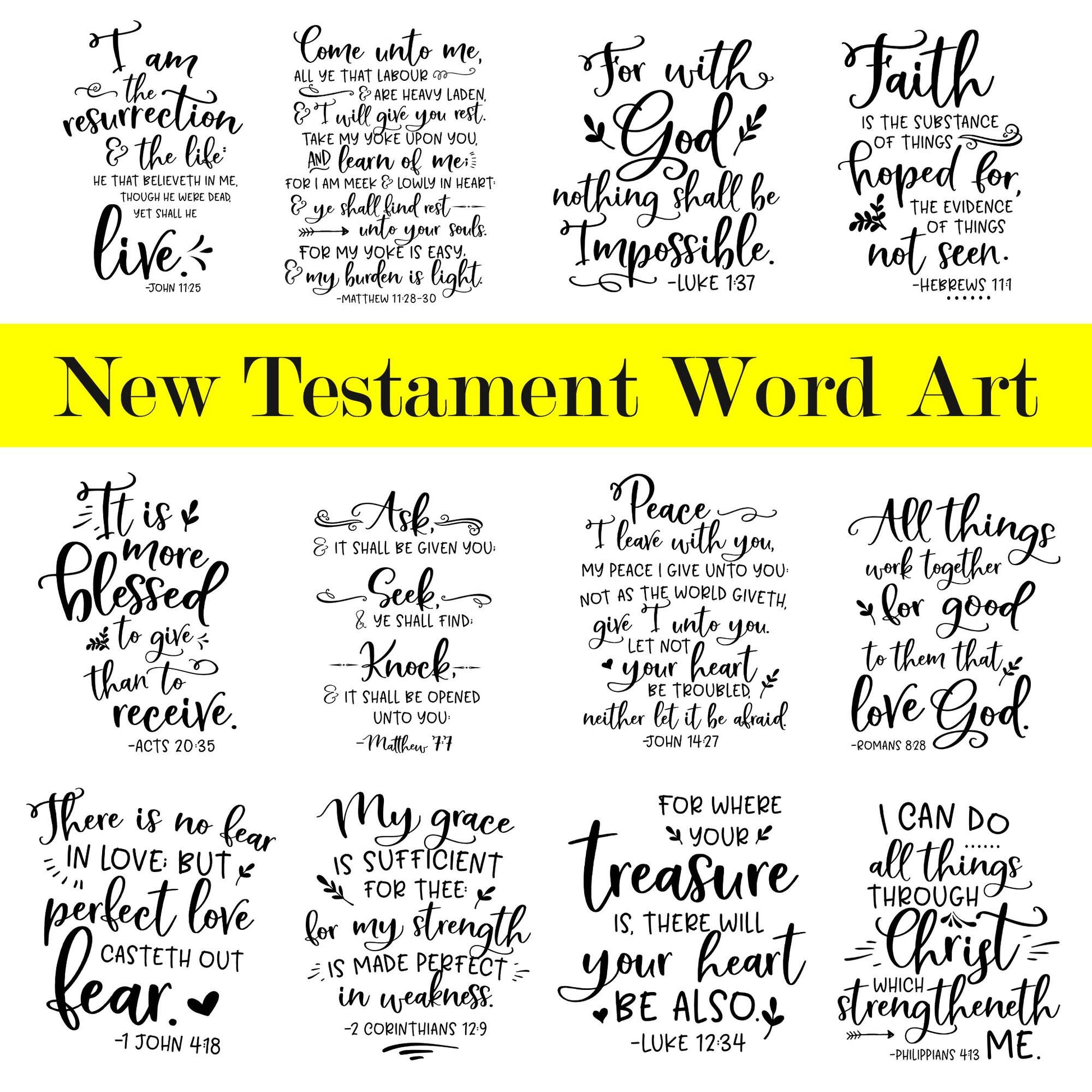 New Testament Word Art | PNG Bible Word Art