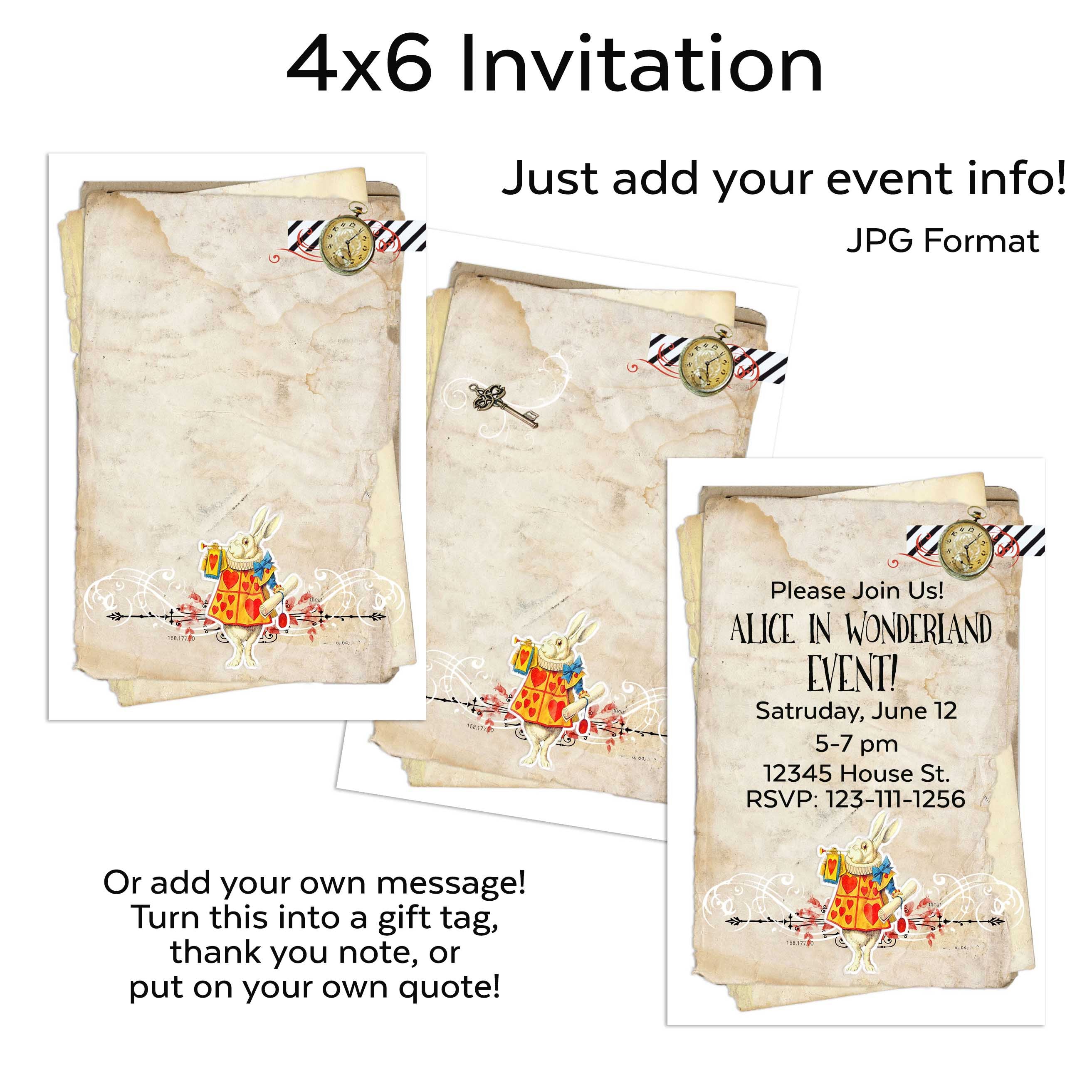 Alice in Wonderland Party Decorations & Games Printable Kit