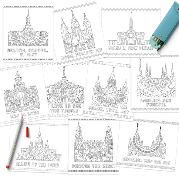 Temple Coloring Pages | Latter-day Saint Temple Coloring Pages
