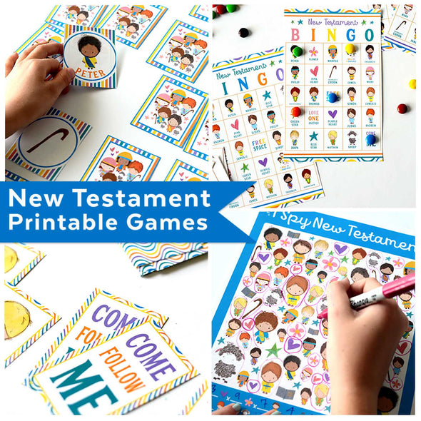 New Testament Printable Games & Activities Kit | Bible Games for Kids | Come Follow Me Primary Helps