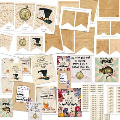 Alice in Wonderland Printable Kit | Alice in Wonderland Party Event ...