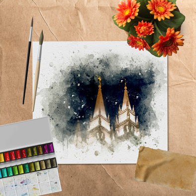 5 Latter-day Saint (LDS) Temples Watercolor Fine Art Printable Kit ...