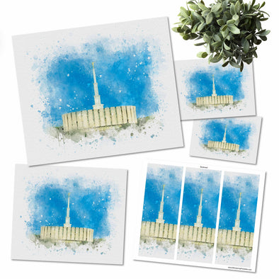 5 Latter-day Saint (LDS) Temples Watercolor Fine Art Printable Kit ...