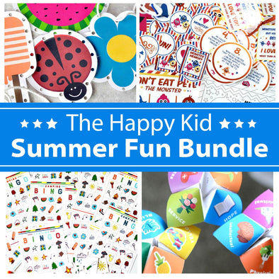 The Happy Kid Summer Fun Bundle | Summer Printable Games & Activities to Keep Your Kids Busy and Happy!