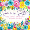 Summer Solstice Watercolor Floral Design Clip Art