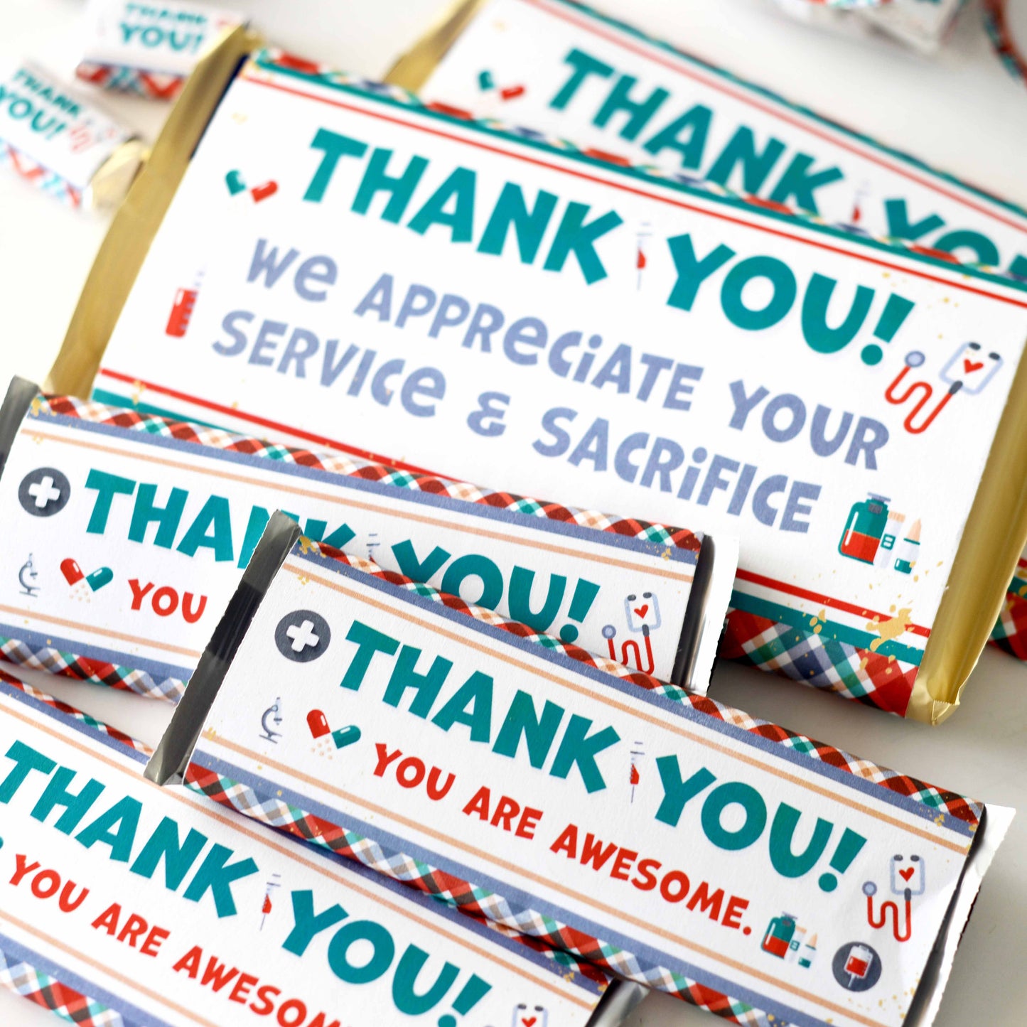 Hero Healthcare Appreciation Gift Printable Kit | Candy Bar Wrappers for Doctors, Nurses, Healthcare Workers