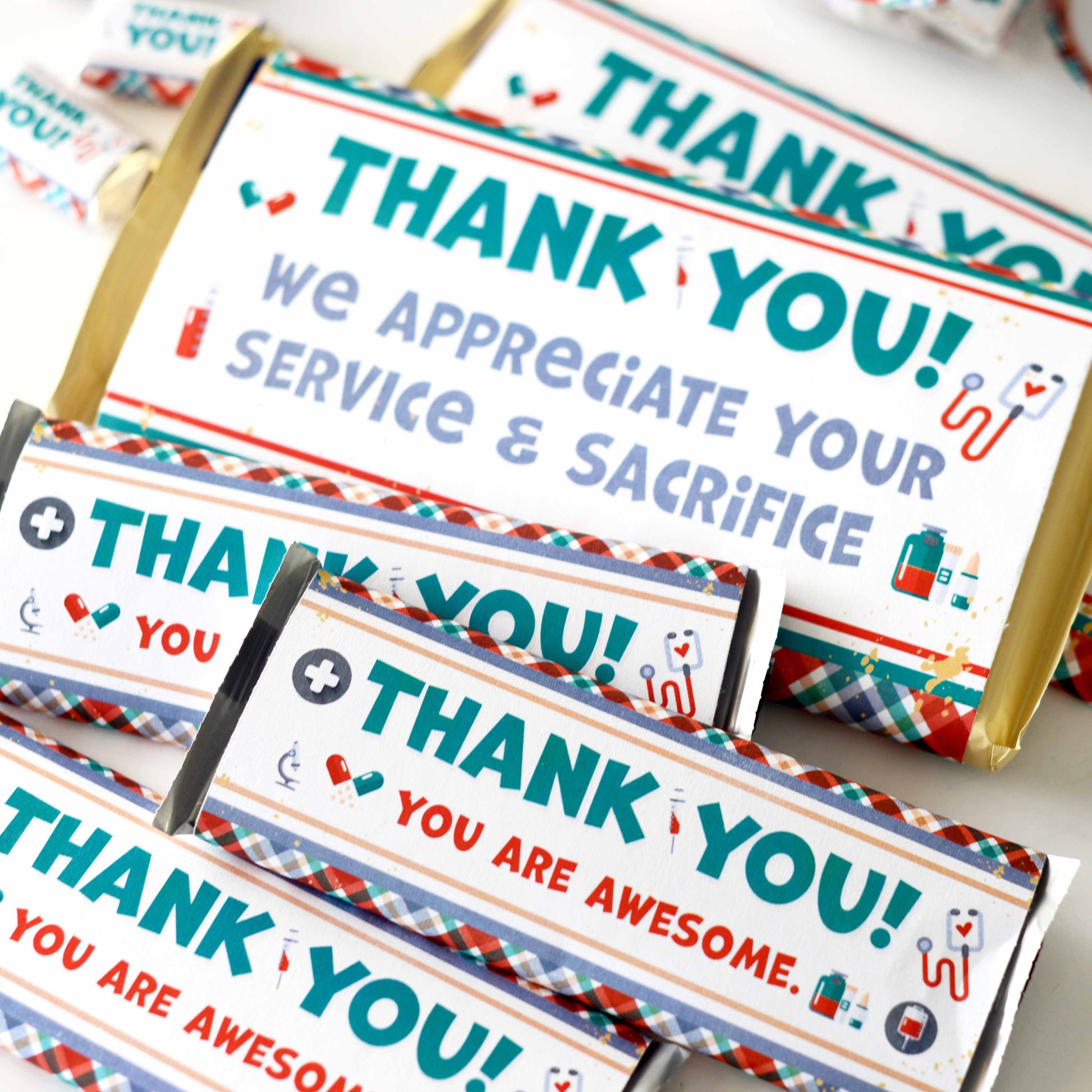 Hero Healthcare Appreciation Gift Printable Kit | Candy Bar Wrappers for Doctors, Nurses, Healthcare Workers