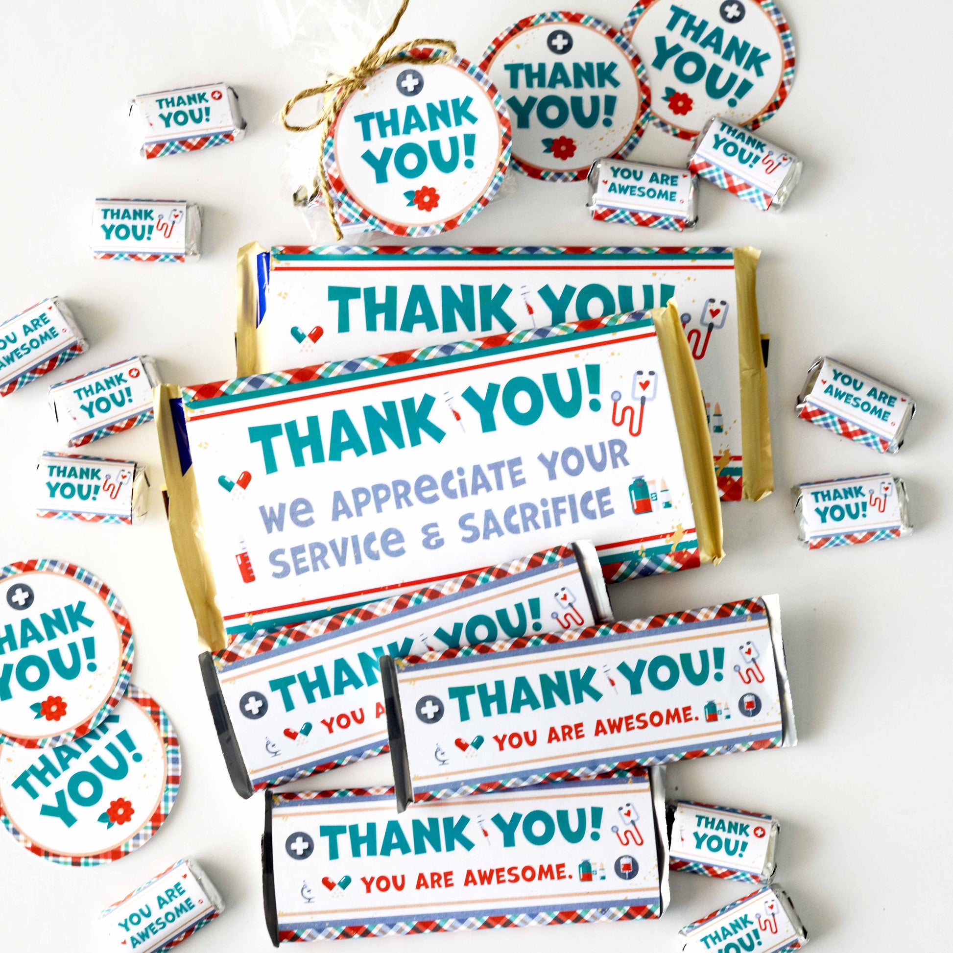 Hero Healthcare Appreciation Gift Printable Kit | Candy Bar Wrappers for Doctors, Nurses, Healthcare Workers