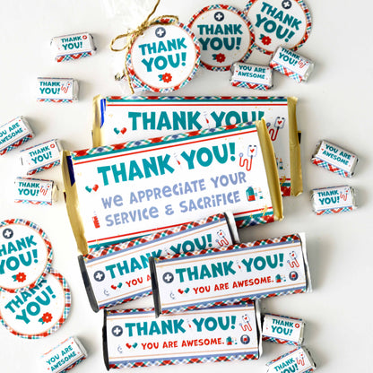 Hero Healthcare Appreciation Gift Printable Kit | Candy Bar Wrappers for Doctors, Nurses, Healthcare Workers