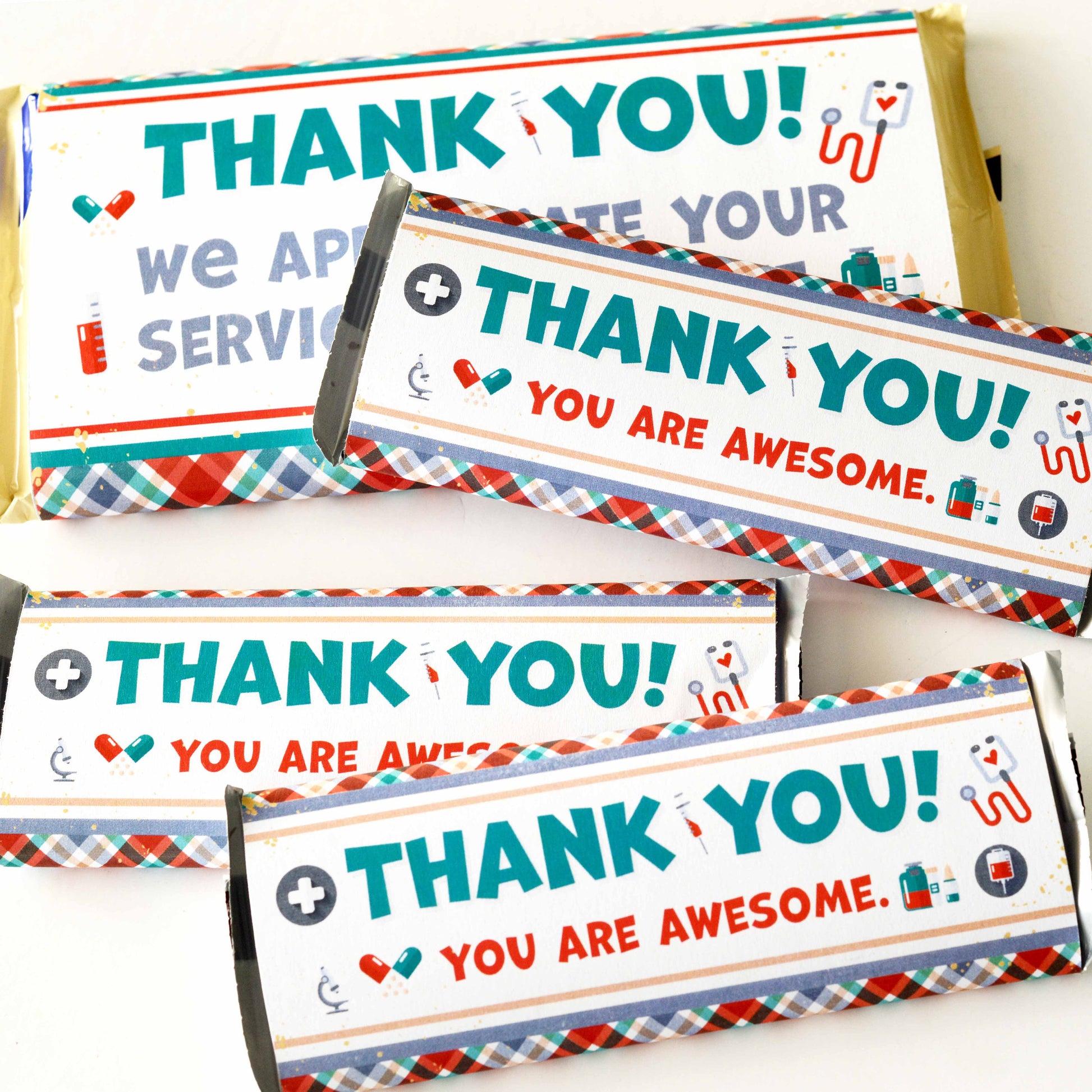 Hero Healthcare Appreciation Gift Printable Kit | Candy Bar Wrappers for Doctors, Nurses, Healthcare Workers