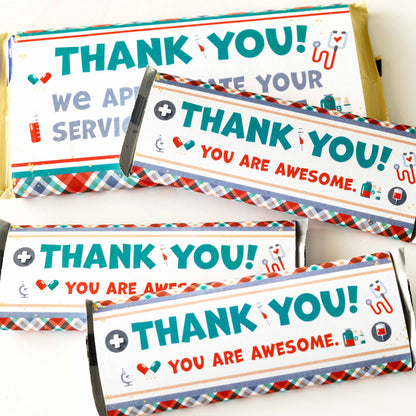 Hero Healthcare Appreciation Gift Printable Kit | Candy Bar Wrappers for Doctors, Nurses, Healthcare Workers
