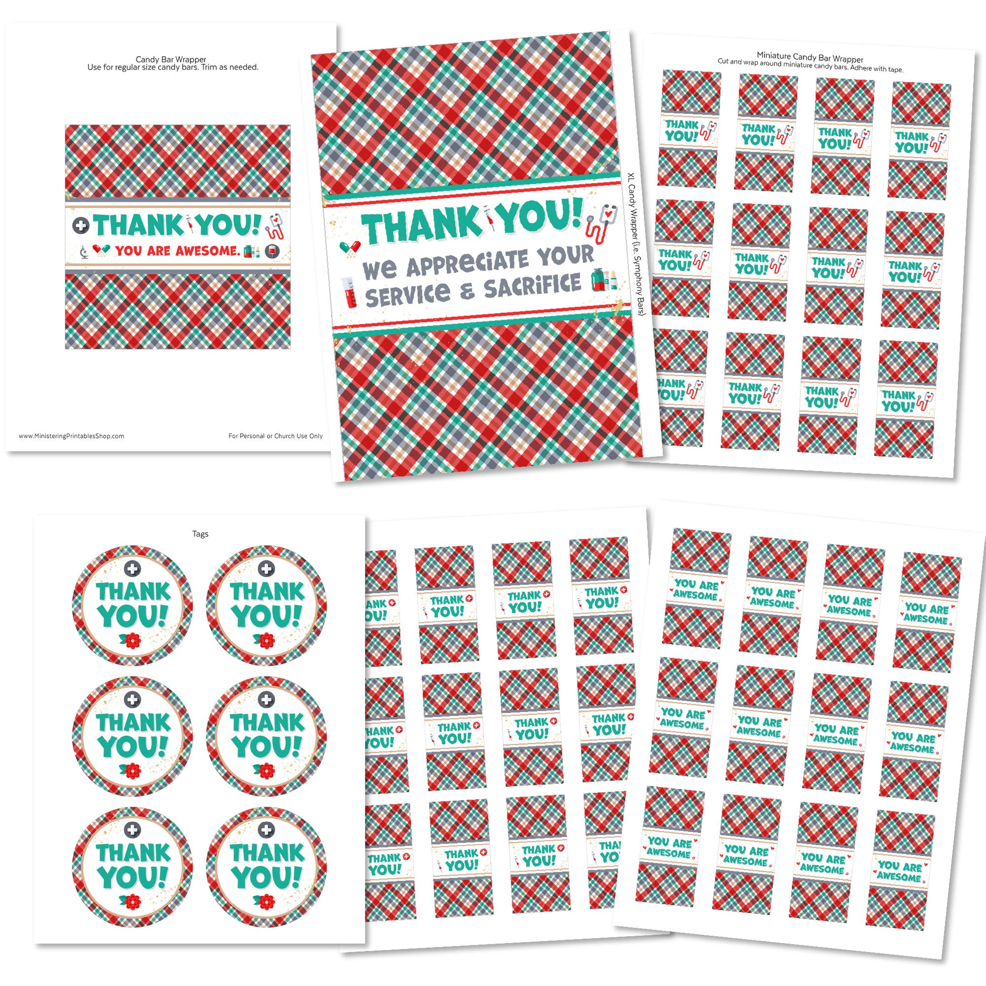 Hero Healthcare Appreciation Gift Printable Kit | Candy Bar Wrappers for Doctors, Nurses, Healthcare Workers