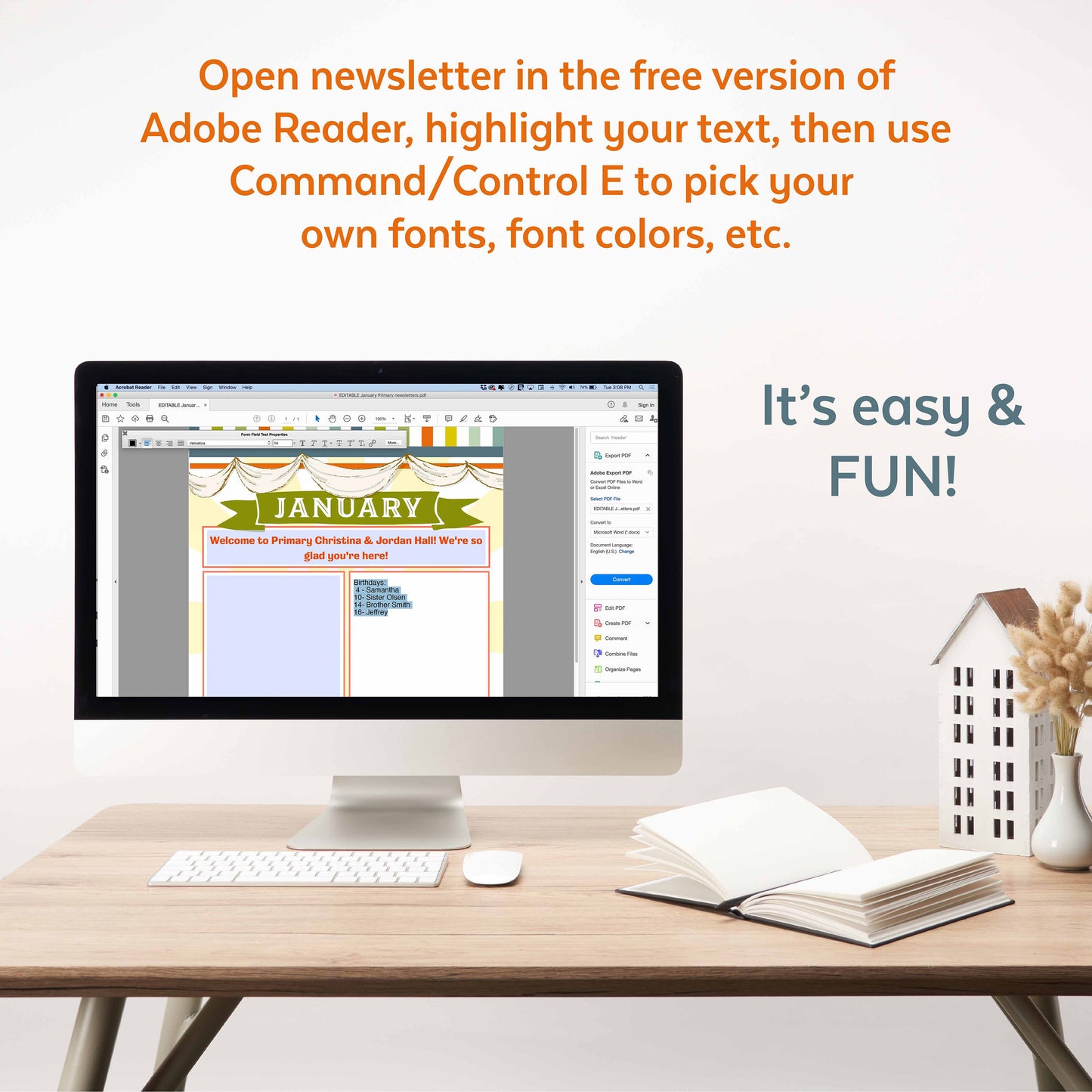 Editable Newsletters for Primary | Editable Blank Newsletters