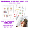 The Easter Story Scripture Printable Kit | Christian Bible Easter Activities | Easter Scripture Family Kit