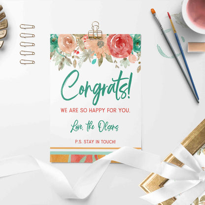 Sweet Dreams Floral Clip Art | Free Commercial Use Watercolor Clip Art | Peach Mint Teal Flowers Clip Art | CU OK