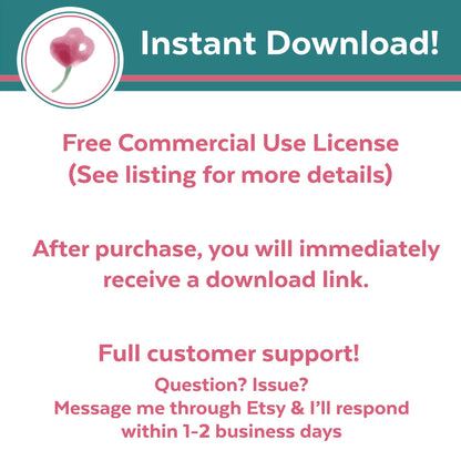 Sweet Dreams Floral Clip Art | Free Commercial Use Watercolor Clip Art | Peach Mint Teal Flowers Clip Art | CU OK