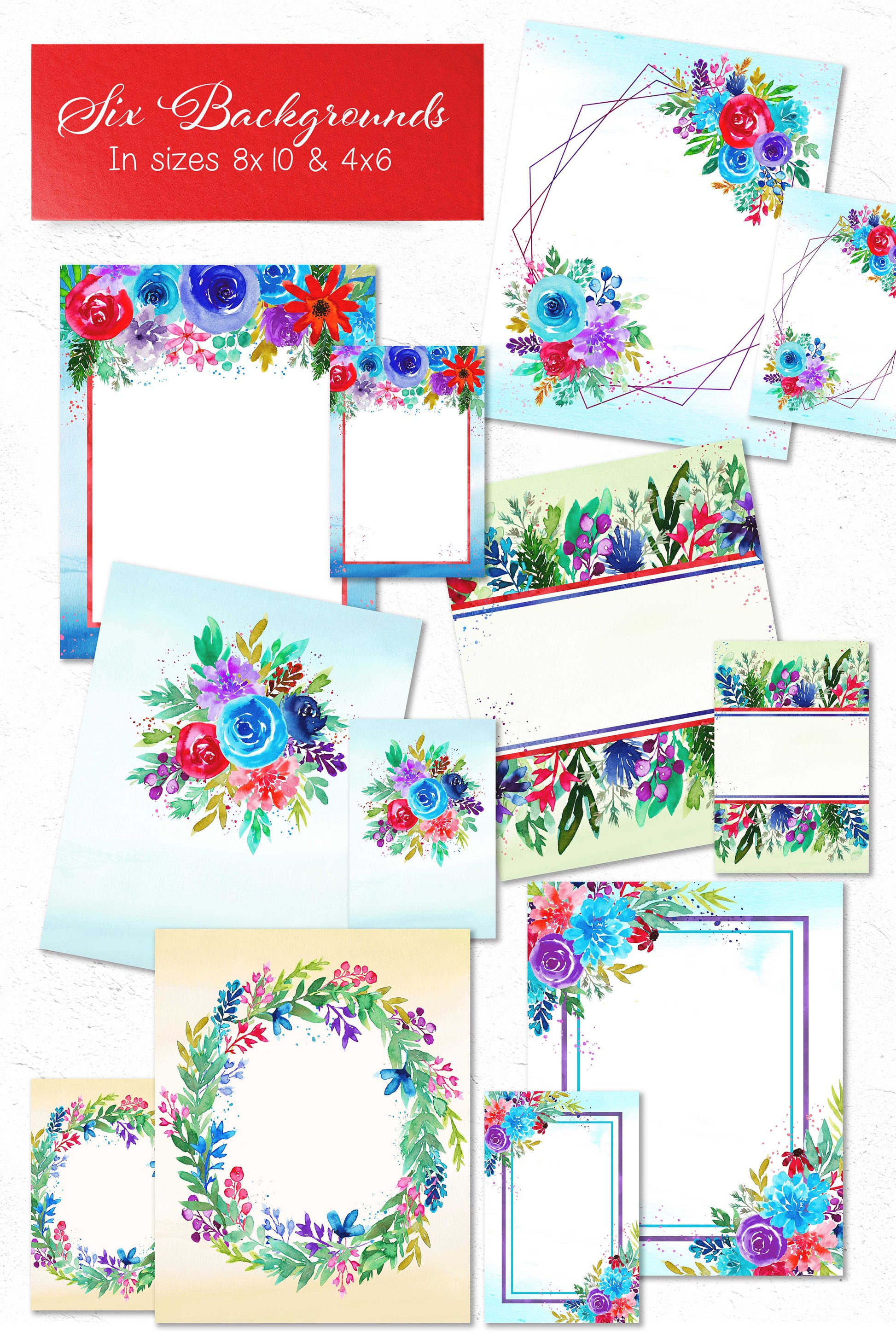Beautiful Day Waterrcolor Floral Clip Art | Free Commercial Use Clip Art